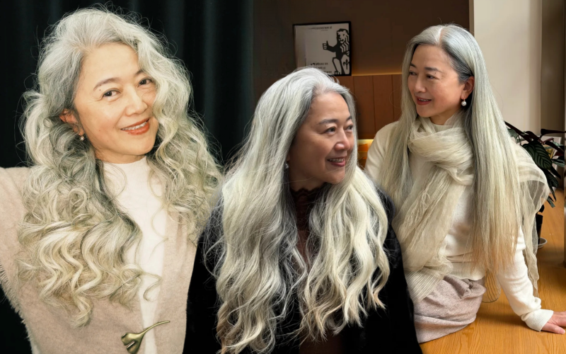 65 tuổi, 5 năm kh&ocirc;ng nhuộm t&oacute;c, kh&ocirc;ng can thiệp thẩm mỹ: "B&agrave; ngoại" U70 cởi bỏ &aacute;p lực, sống rực rỡ khiến g&aacute;i trẻ cũng phải ghen tị!- Ảnh 1.