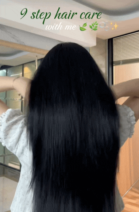 C&ocirc; n&agrave;ng n&agrave;y khoe m&aacute;i t&oacute;c đen b&oacute;ng v&agrave; tua tủa t&oacute;c con: B&iacute; mật nằm ở bước ủ với lọ dầu dưỡng gi&aacute; hơn 100k- Ảnh 1.