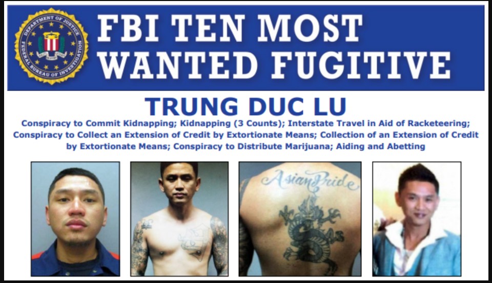 FBI treo thưởng 1 triệu USD, truy n&atilde; tội phạm người Việt Trung Duc Lu, SN 1980- Ảnh 1.