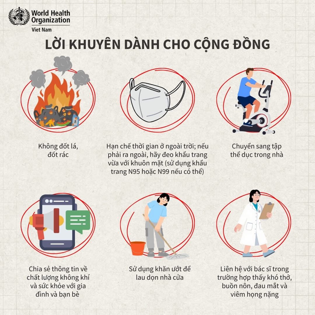 Chất lượng kh&ocirc;ng kh&iacute; xấu, WHO khuyến c&aacute;o người d&acirc;n bảo vệ sức khỏe- Ảnh 3.