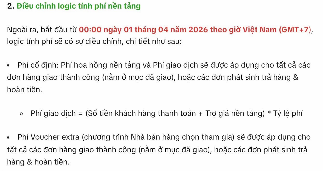Từ ng&agrave;y 1/4 TikTok Shop điều chỉnh ph&iacute; nền tảng: Ho&agrave;n h&agrave;ng vẫn bị trừ ph&iacute; s&agrave;n- Ảnh 1.
