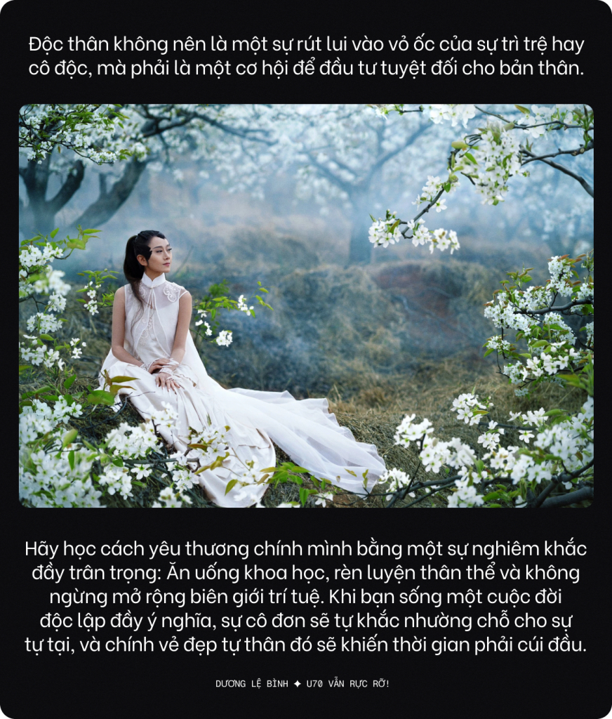 Nh&igrave;n Dương Lệ B&igrave;nh tuổi 66 để thấy: Phụ nữ gi&agrave; đi kh&ocirc;ng phải v&igrave; h&ocirc;n nh&acirc;n, m&agrave; v&igrave; đ&aacute;nh mất &ldquo;khoảng trời ri&ecirc;ng&rdquo;- Ảnh 6.