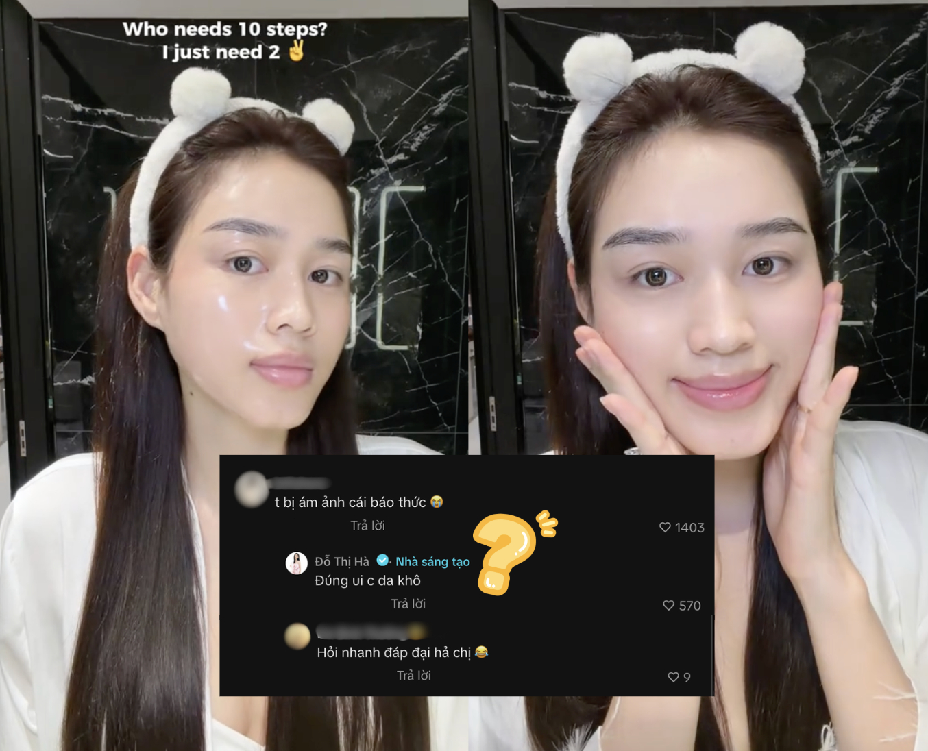 Đỗ H&agrave; hướng dẫn skincare: Da rất đẹp nhưng trả lời "trật lất" khiến ngh&igrave;n người cười b&ograve;- Ảnh 1.
