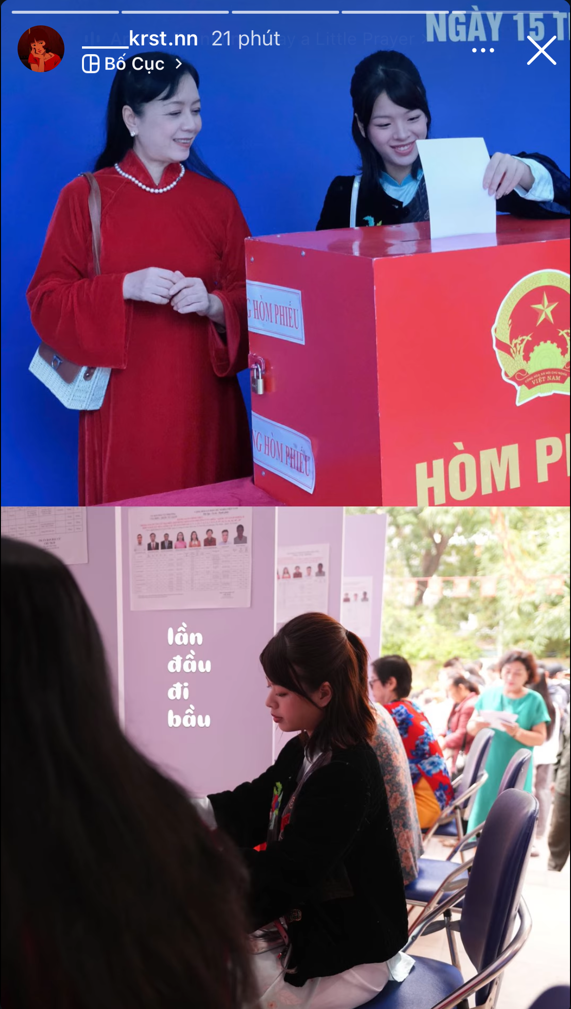 Mỹ nh&acirc;n mang qu&acirc;n h&agrave;m Trung &uacute;y, con g&aacute;i Nghệ sĩ Ưu t&uacute; v&agrave; d&agrave;n KOL tham gia bầu cử: Rộn r&agrave;ng ng&agrave;y hội non s&ocirc;ng!- Ảnh 8.