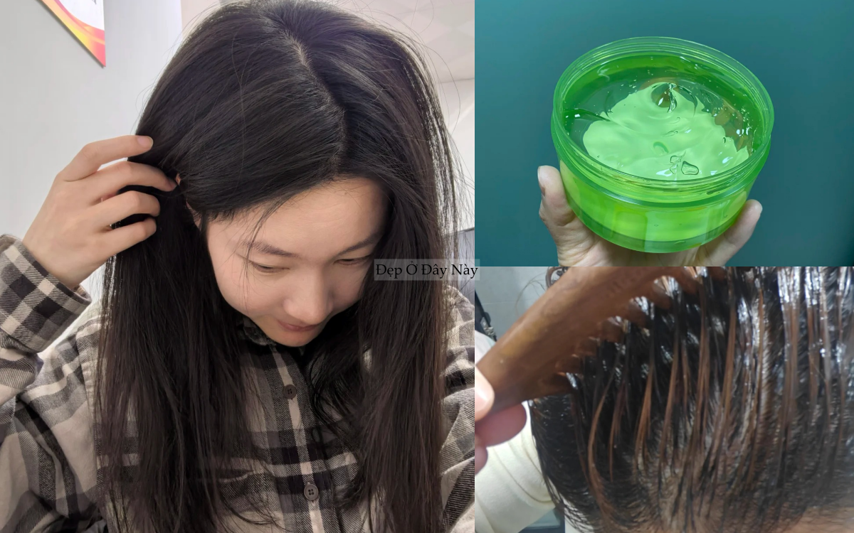 Thử thoa gel l&ocirc; hội l&ecirc;n t&oacute;c sau khi gội đầu, t&ocirc;i kh&ocirc;ng ngờ t&oacute;c hết sạch g&agrave;u v&agrave; giảm bết thấy r&otilde;- Ảnh 1.