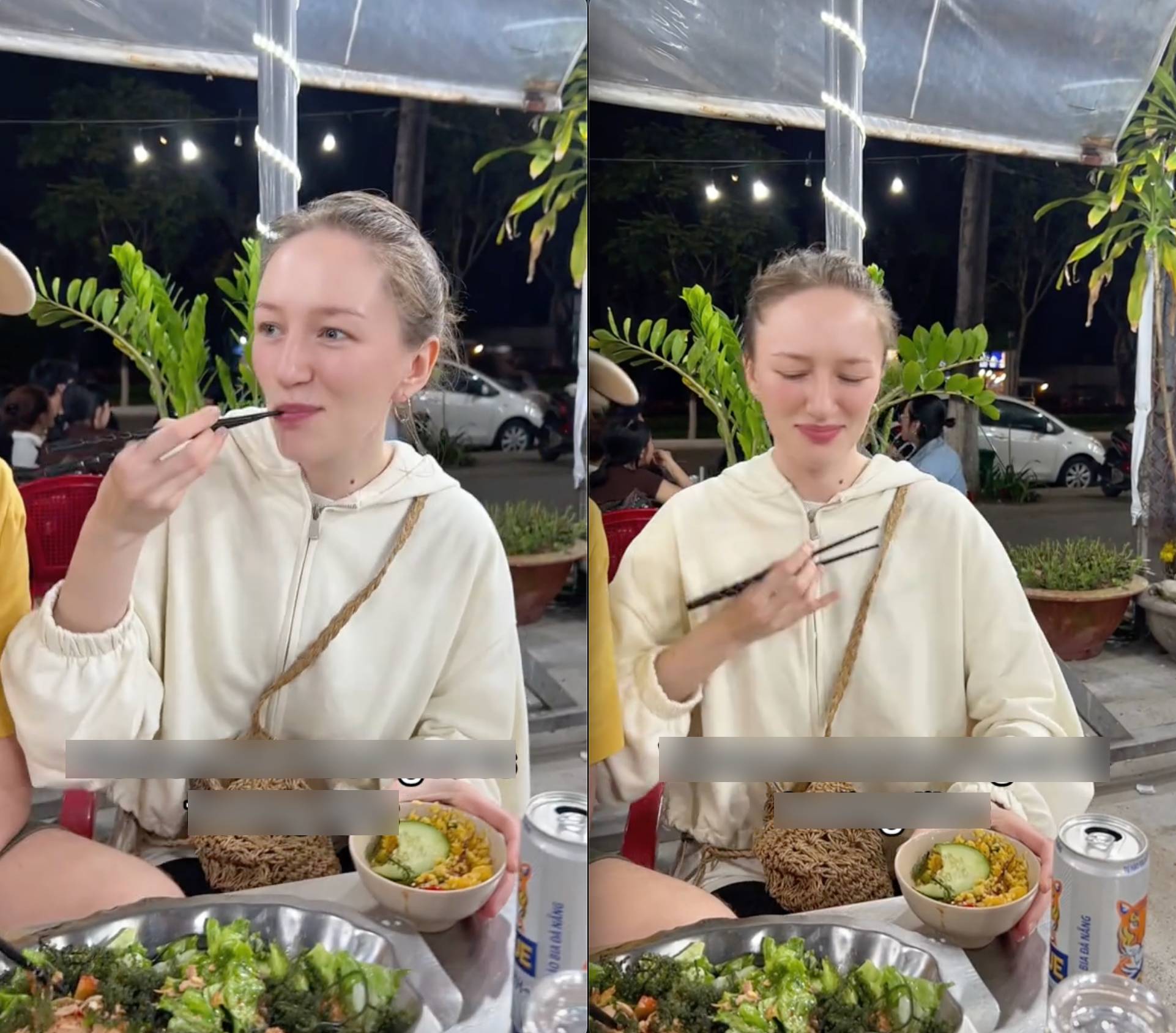 Đi ăn l&uacute;c 2h s&aacute;ng, 3 vị kh&aacute;ch T&acirc;y phản ứng đầy h&agrave;i hước trong qu&aacute;n b&igrave;nh d&acirc;n ở Việt Nam- Ảnh 1.