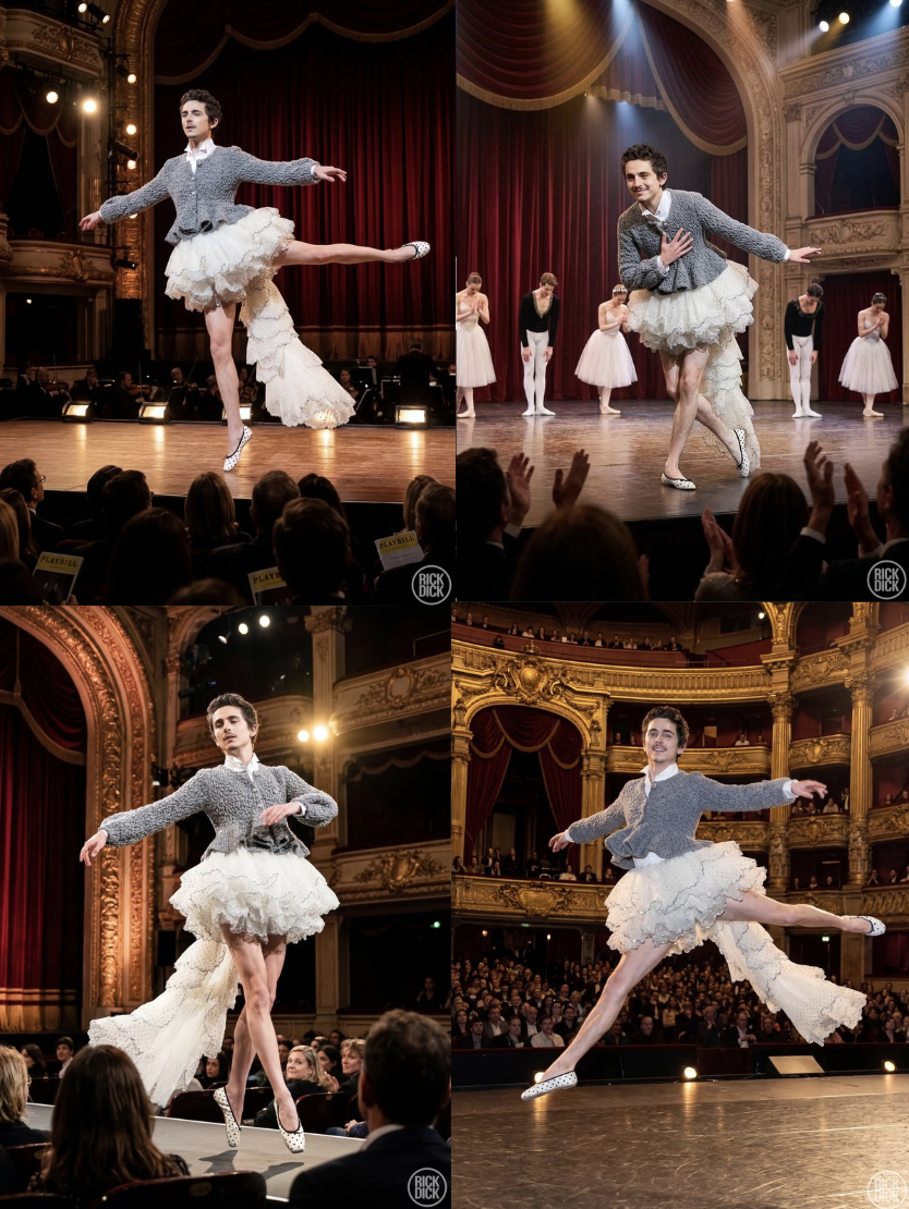 Đang bảnh trai cạnh Kylie Jenner, Timoth&eacute;e Chalamet bỗng mặc v&aacute;y m&uacute;a ballet tưng bừng, chuyện g&igrave; đ&acirc;y?- Ảnh 4.