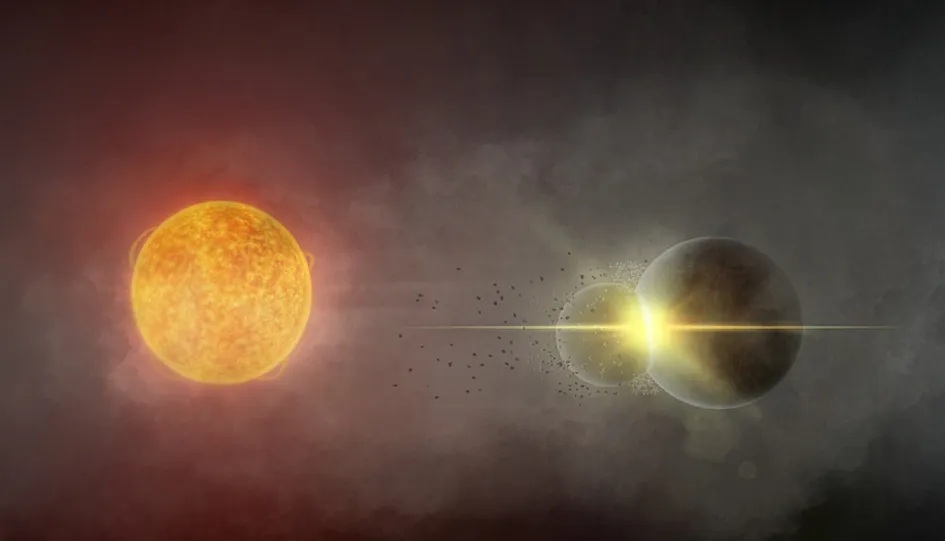 Điều xảy ra với Trái Đất 4,5 tỉ năm trước vừa lặp lại giữa trời?- Ảnh 1. Điều xảy ra với Trái Đất 4,5 tỉ năm trước vừa lặp lại giữa trời?- Ảnh 1.