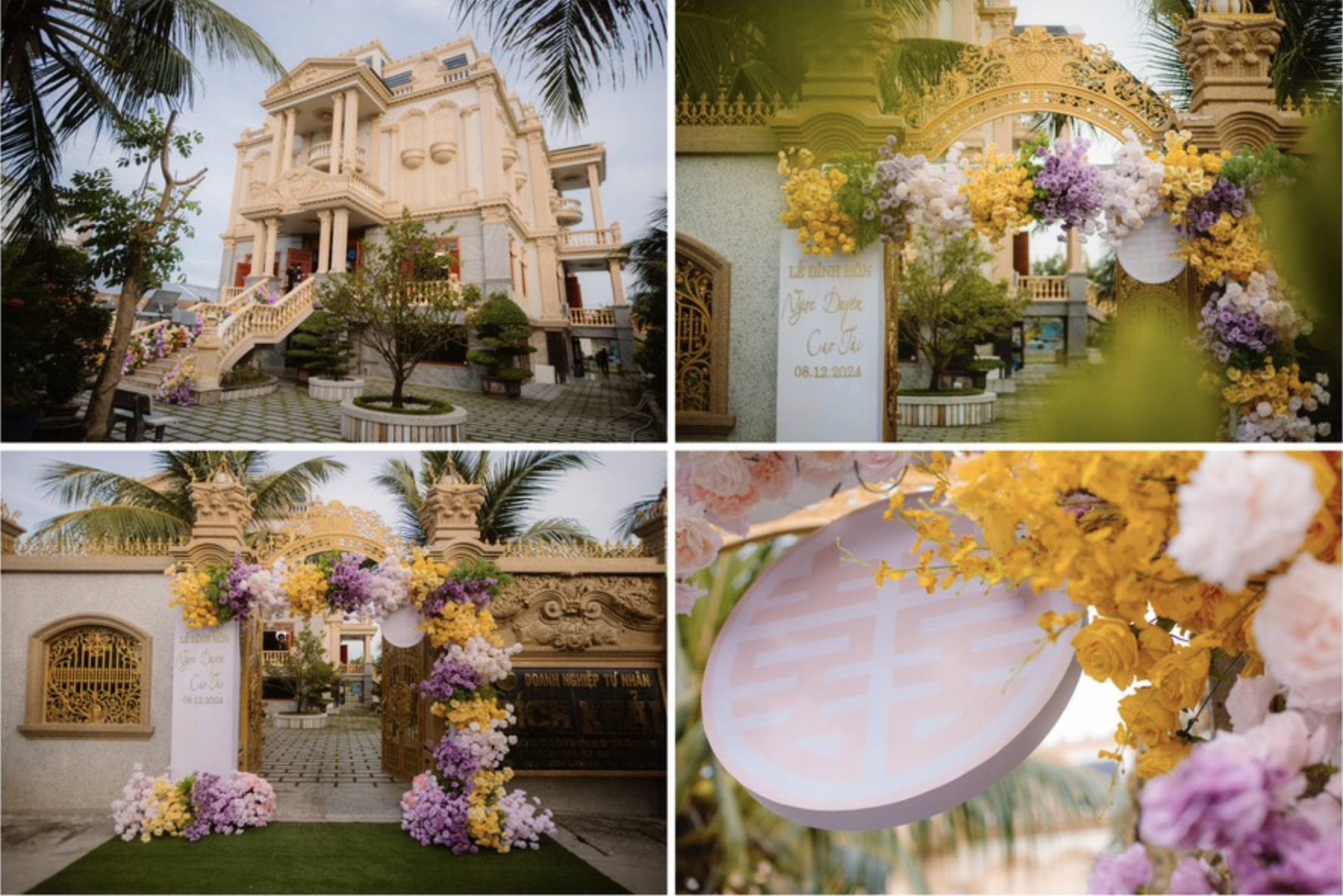 "Thiên kim tiểu thư" ở Cà Mau đi lấy chồng: Rạp cưới là dinh thự hơn 100 tỷ, hoa tươi ngập tràn tựa lâu đài cổ tích- Ảnh 5. Khi