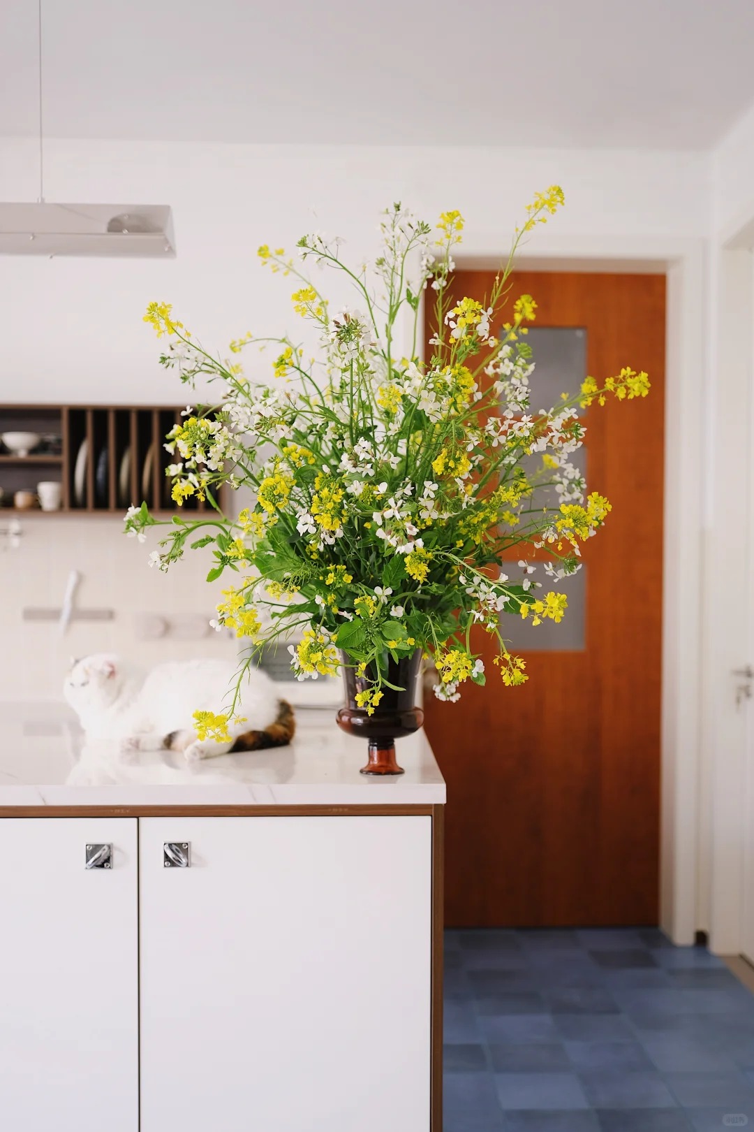 Th&aacute;ng 3 rước lộc v&agrave;o nh&agrave;: Tr&agrave;o lưu cắm hoa cải v&agrave;ng gi&uacute;p kh&ocirc;ng gian bừng s&aacute;ng, gom hết b&igrave;nh y&ecirc;n tuổi thơ v&agrave;o một g&oacute;c ph&ograve;ng- Ảnh 4.