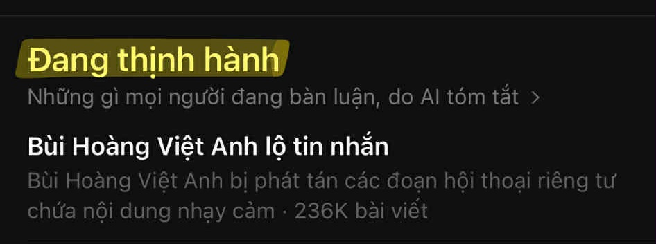 "B&ugrave;i Ho&agrave;ng Việt Anh lộ tin nhắn", "bạn g&aacute;i Văn Thanh ngo&agrave;i đời" l&agrave; 2 từ kh&oacute;a được t&igrave;m kiếm đột biến- Ảnh 2.