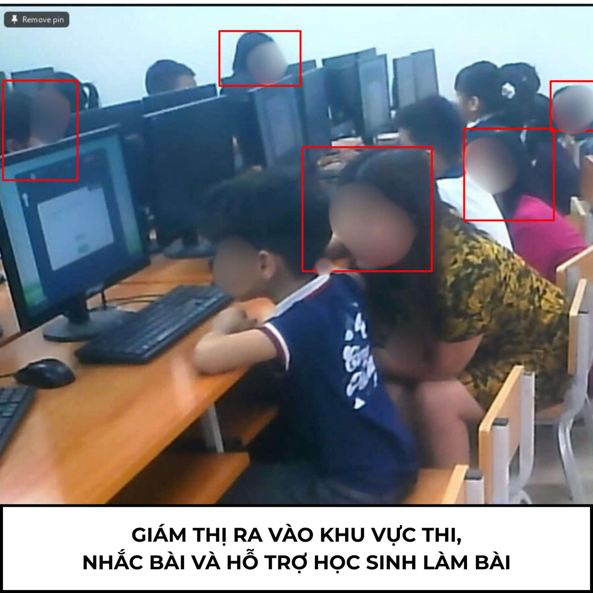 N&Oacute;NG: Hủy kết quả nhiều ph&ograve;ng thi VioEdu ở H&agrave; Nội v&igrave; gian lận, camera bắt trọn "g&oacute;c khuất", gi&aacute;m thị bị tố nhắc b&agrave;i- Ảnh 1.