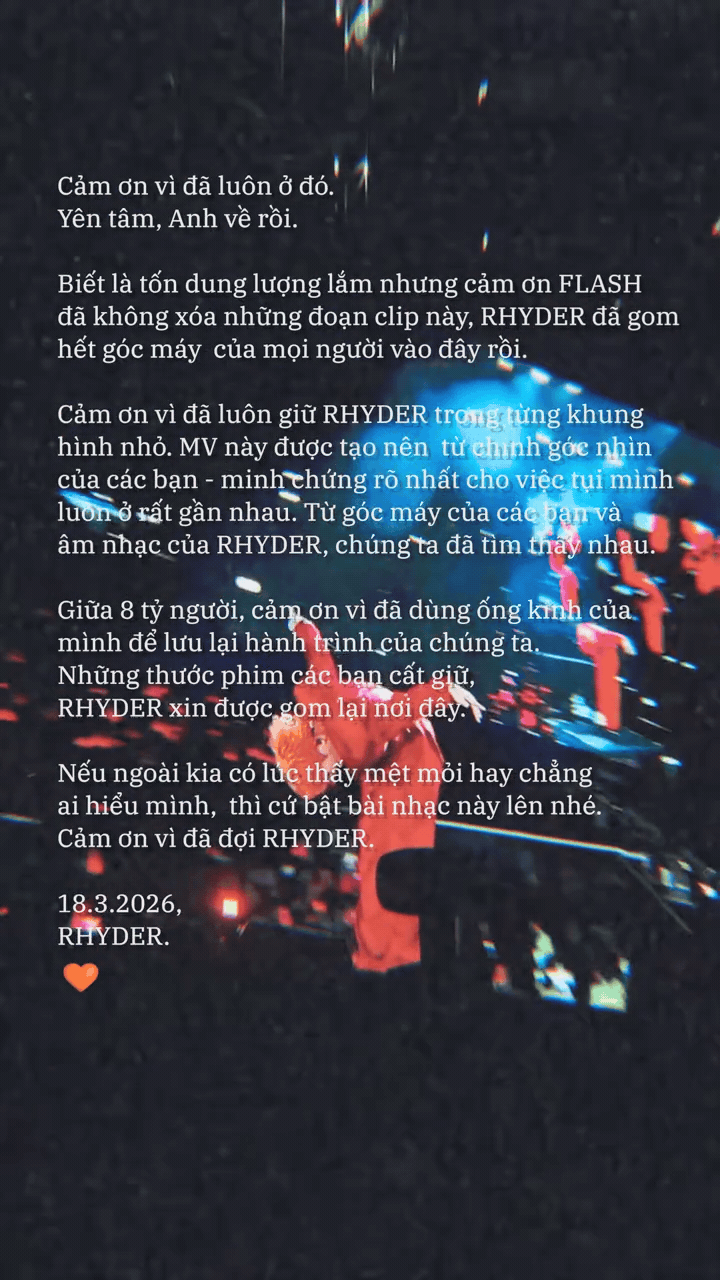 Động th&aacute;i của RHYDER khiến fan xem xong chỉ muốn kh&oacute;c- Ảnh 4.