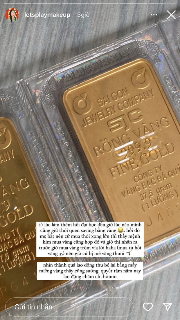 Ph&aacute;t hiện một KOL Việt mua 20 c&acirc;y v&agrave;ng/ năm nếu dư giả, c&oacute; "n&agrave;ng thơ" sắm v&agrave;ng từ l&uacute;c 10 tuổi đến giờ- Ảnh 2.