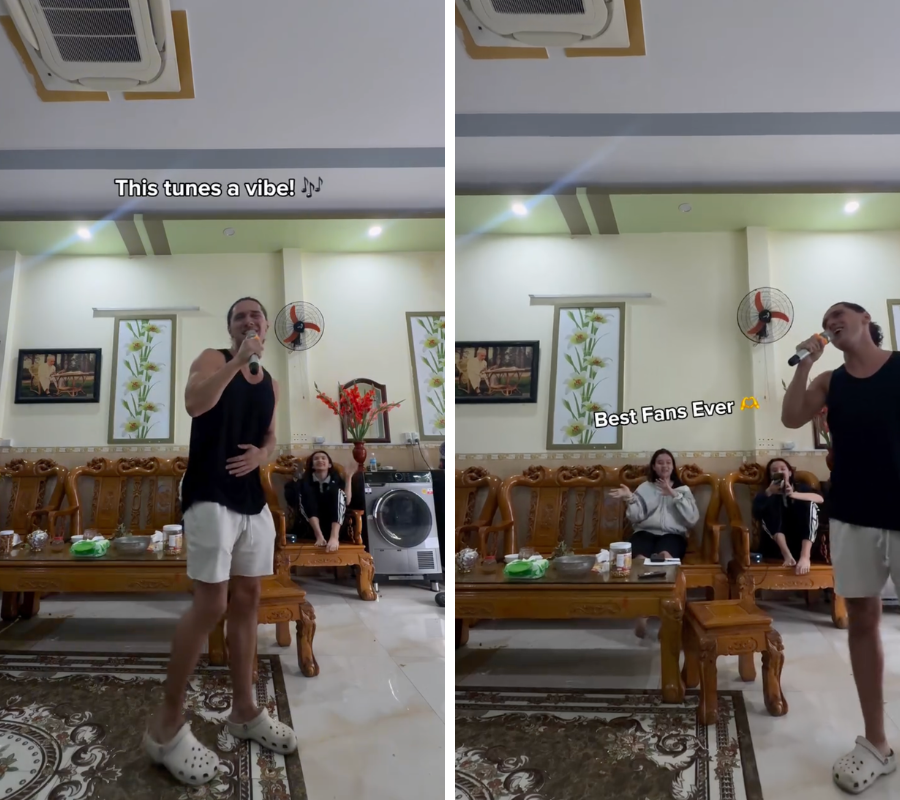 Đi giặt đồ ở Nha Trang, kh&aacute;ch T&acirc;y bị chủ tiệm giữ lại bắt h&aacute;t karaoke cả tiếng- Ảnh 2.