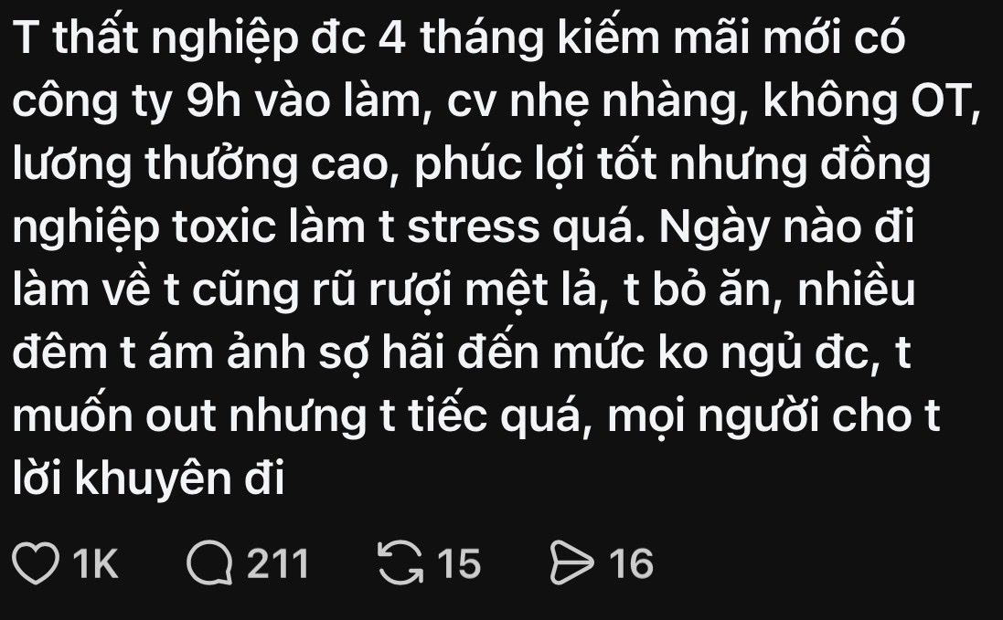 Tranh luận: Công ty ổn nhưng đồng nghiệp "toxic" - nên nghỉ việc hay cố chịu?- Ảnh 1. img