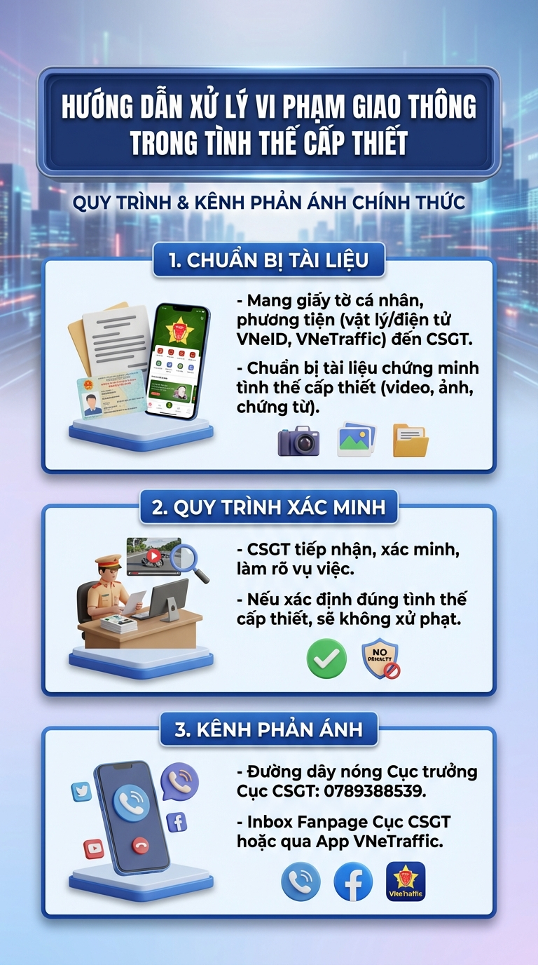 Cục CSGT hướng dẫn c&aacute;ch "tho&aacute;t phạt nguội" trong t&igrave;nh huống khẩn cấp, tất cả t&agrave;i xế cần biết- Ảnh 3.