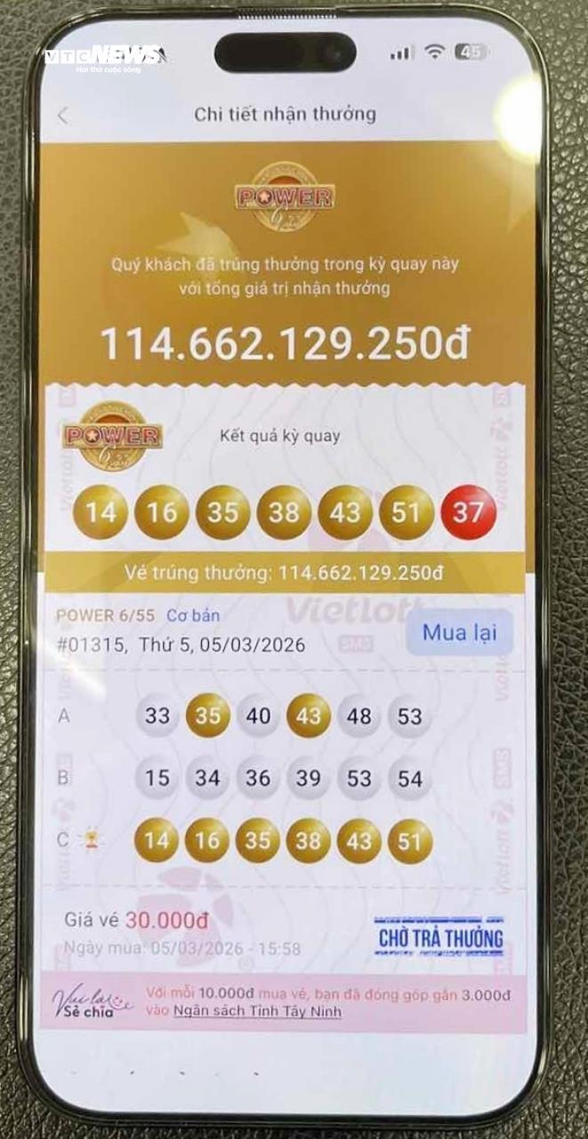 Doanh nh&acirc;n ở T&acirc;y Ninh "ẵm" giải độc đắc hơn 114 tỷ đồng- Ảnh 2.