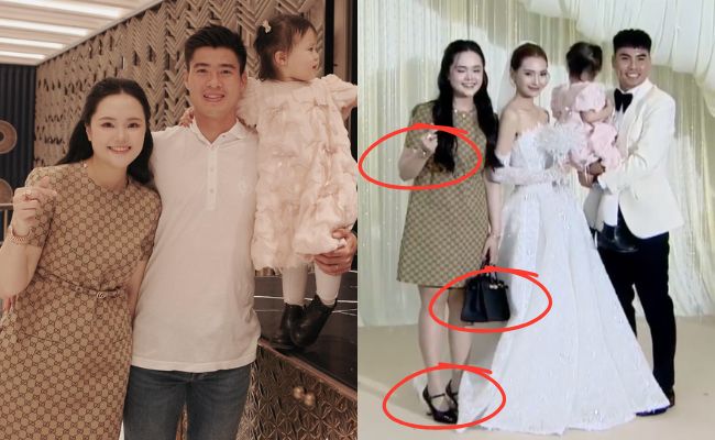 "B&oacute;c gi&aacute;" outfit ăn cưới của tiểu thư Quỳnh Anh - vợ đội trưởng Duy Mạnh m&agrave; cho&aacute;ng: D&aacute;t đồ hiệu từ đầu tới ch&acirc;n, gi&aacute; gần 3 tỷ- Ảnh 1.