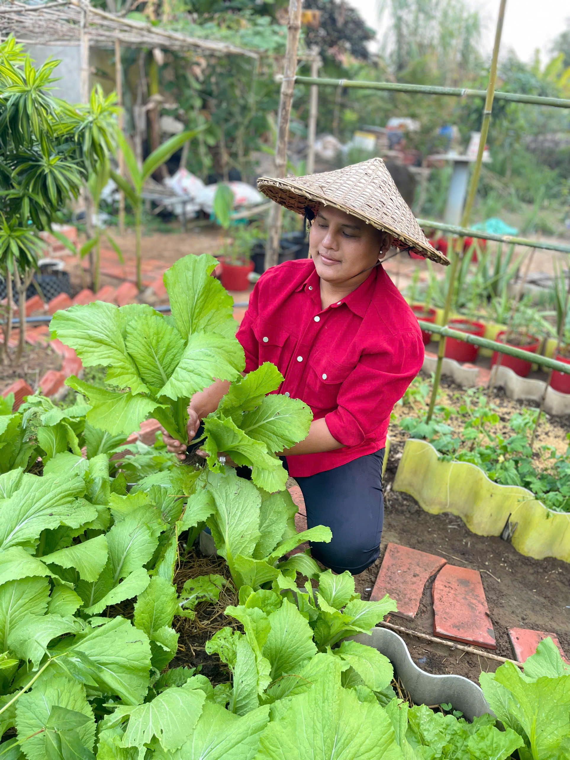 Ch&ecirc;nh v&ecirc;nh ở th&agrave;nh phố, ch&agrave;ng trai 9x Vĩnh Long về qu&ecirc; x&acirc;y "thi&ecirc;n đường hạ giới" với 100 triệu đồng: Trồng rau, nu&ocirc;i c&aacute; v&agrave; 1001 thứ hoa thơm...- Ảnh 19.