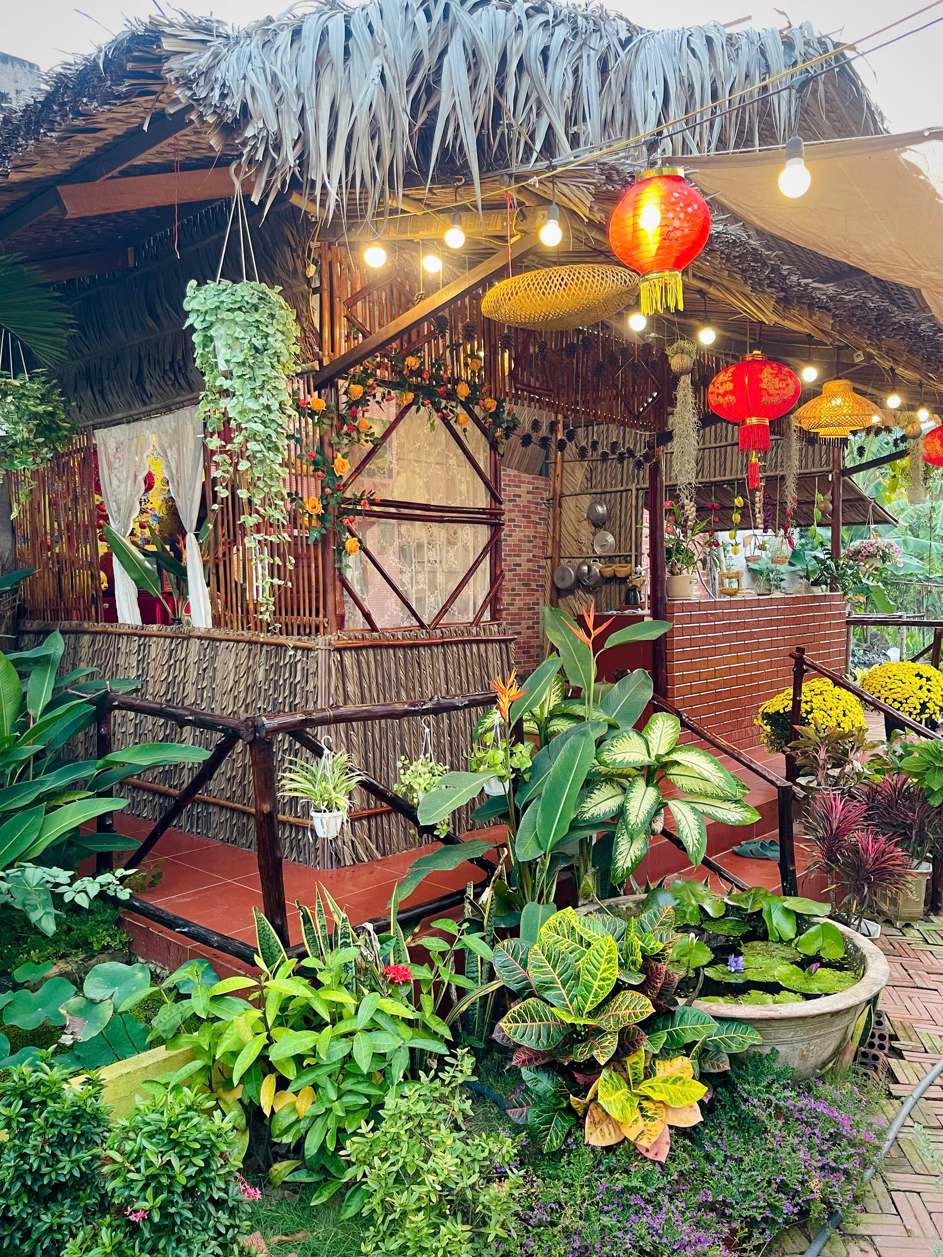 Ch&ecirc;nh v&ecirc;nh ở th&agrave;nh phố, ch&agrave;ng trai 9x Vĩnh Long về qu&ecirc; x&acirc;y "thi&ecirc;n đường hạ giới" với 100 triệu đồng: Trồng rau, nu&ocirc;i c&aacute; v&agrave; 1001 thứ hoa thơm...- Ảnh 7.