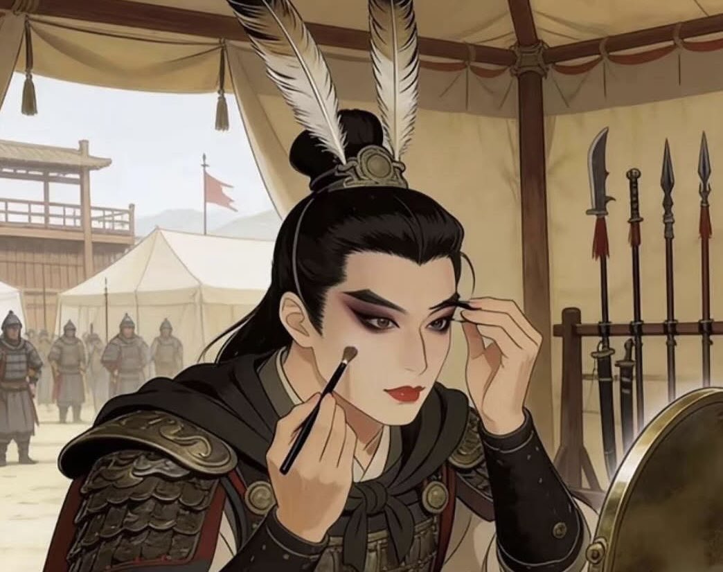 "Tướng qu&acirc;n kem nền" Trương Lăng H&aacute;ch lộ khoảnh khắc makeup c&ograve;n kỹ hơn bạn diễn nữ- Ảnh 2.