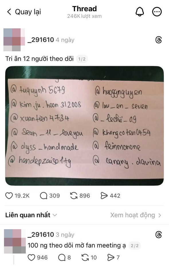 Cả Threads s&ocirc;i động với trend đăng "credit" tri &acirc;n những người đ&atilde; theo d&otilde;i m&igrave;nh tr&ecirc;n mạng- Ảnh 1.