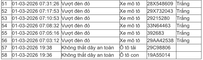 303 chủ xe m&aacute;y, &ocirc; t&ocirc; trong danh s&aacute;ch sau khẩn trương li&ecirc;n hệ, nộp phạt nguội theo Nghị định 168- Ảnh 15.