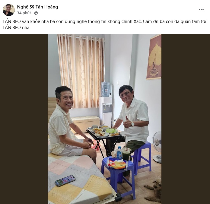 Gia đ&igrave;nh th&ocirc;ng b&aacute;o về t&igrave;nh trạng của nghệ sĩ Tấn Beo- Ảnh 2.