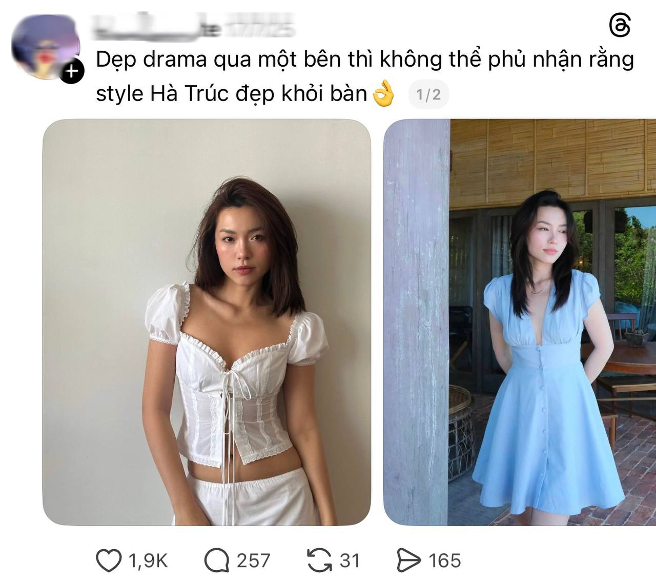 L&ecirc; H&agrave; Tr&uacute;c tr&ecirc;n Threads: Tranh c&atilde;i chưa dứt, nhưng style th&igrave; vẫn được "duyệt" đều- Ảnh 2.