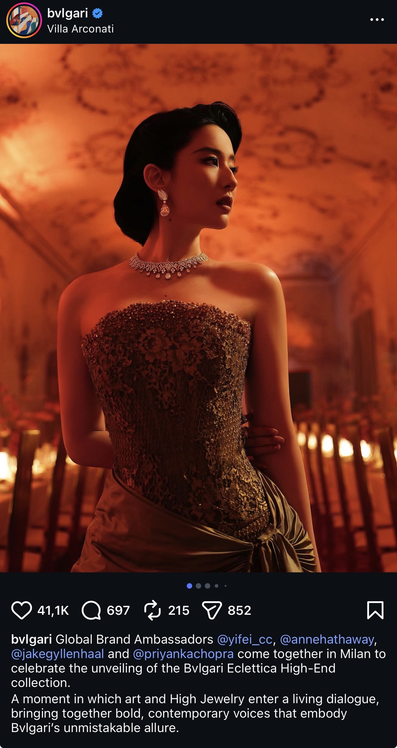 Kim Ji Won bị thương hiệu đối xử ph&acirc;n biệt, ho&agrave;n to&agrave;n mất dạng trong post c&oacute; Lưu Diệc Phi v&agrave; Anne Hathaway?- Ảnh 4.