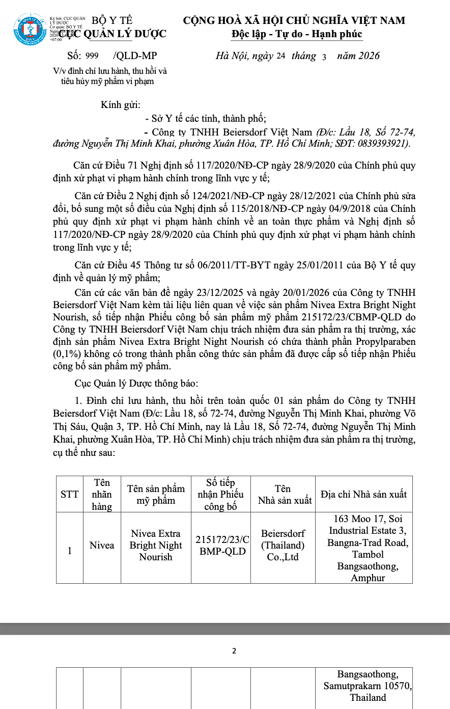 NIVEA Việt Nam th&ocirc;ng b&aacute;o khẩn về sản phẩm bị thu hồi to&agrave;n quốc- Ảnh 2.