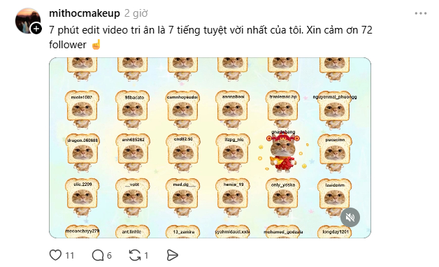 Cả Threads s&ocirc;i động với trend đăng "credit" tri &acirc;n những người đ&atilde; theo d&otilde;i m&igrave;nh tr&ecirc;n mạng- Ảnh 7.