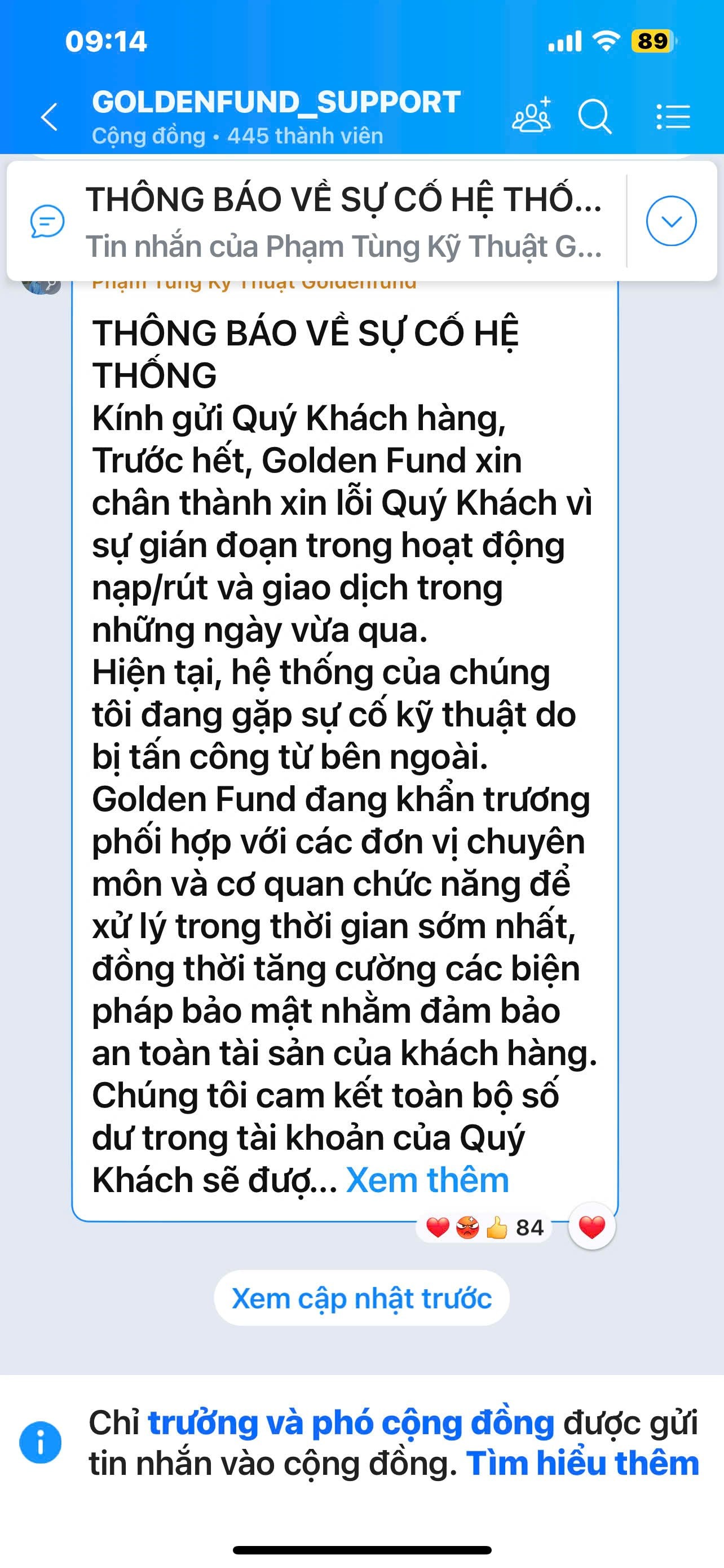 Nền tảng mua b&aacute;n v&agrave;ng Golden Fund: Trụ sở đ&oacute;ng cửa, hệ thống t&ecirc; liệt- Ảnh 9.