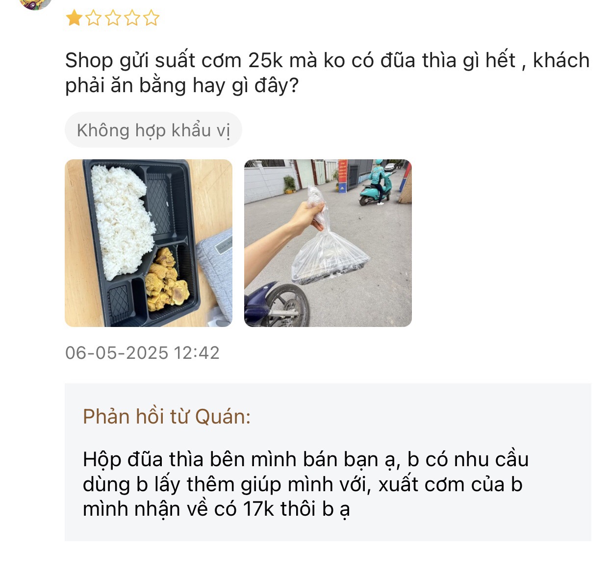 Tranh c&atilde;i suất cơm 60k nhận về v&agrave;i miếng vụn, chủ qu&aacute;n đ&aacute;p trả: "M&igrave;nh nhận lại 35k th&igrave; bạn muốn g&igrave; ở 35k?"- Ảnh 3.