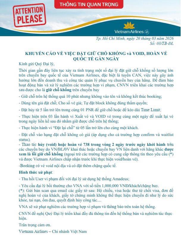 Vietnam Airlines ra cảnh b&aacute;o quan trọng tới kh&aacute;ch h&agrave;ng: C&oacute; trường hợp kh&ocirc;ng được ho&agrave;n tiền- Ảnh 1.