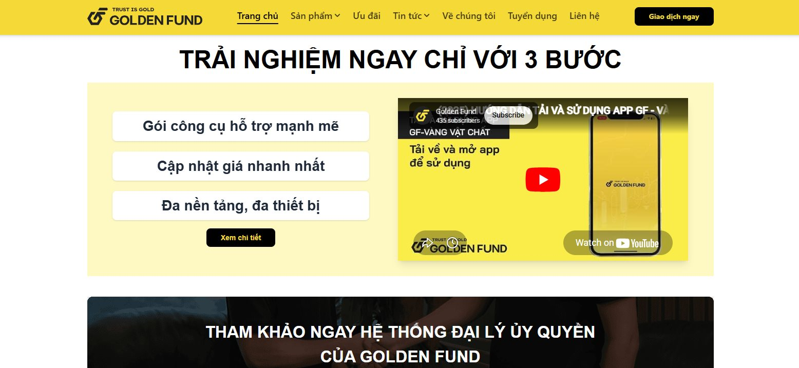 Nền tảng mua b&aacute;n v&agrave;ng Golden Fund: Trụ sở đ&oacute;ng cửa, hệ thống t&ecirc; liệt- Ảnh 4.