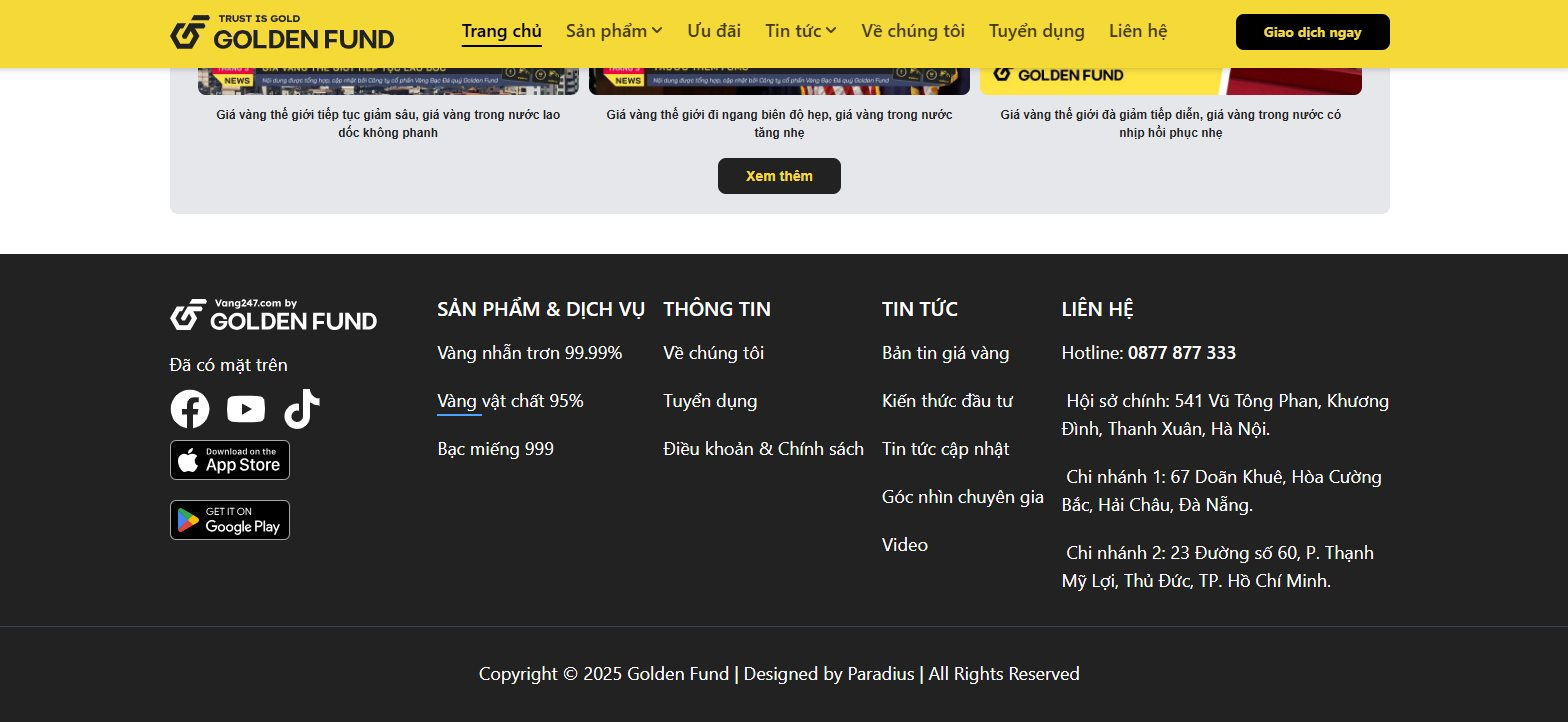 Nền tảng mua b&aacute;n v&agrave;ng Golden Fund: Trụ sở đ&oacute;ng cửa, hệ thống t&ecirc; liệt- Ảnh 5.