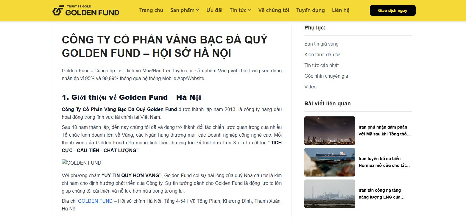 Nền tảng mua b&aacute;n v&agrave;ng Golden Fund: Trụ sở đ&oacute;ng cửa, hệ thống t&ecirc; liệt- Ảnh 14.