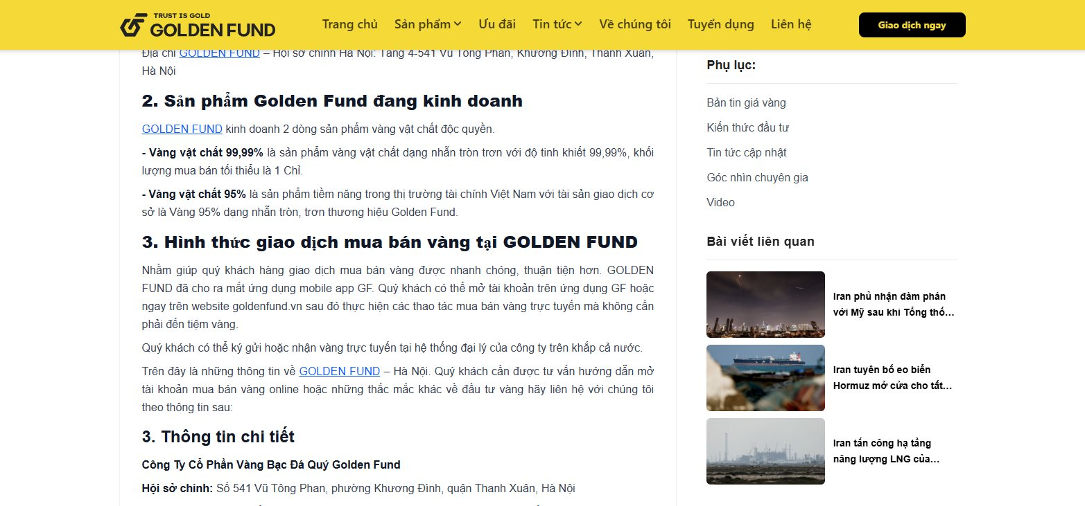Nền tảng mua b&aacute;n v&agrave;ng Golden Fund: Trụ sở đ&oacute;ng cửa, hệ thống t&ecirc; liệt- Ảnh 15.