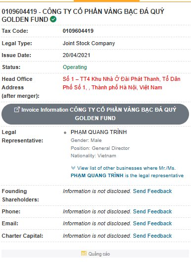 Nền tảng mua b&aacute;n v&agrave;ng Golden Fund: Trụ sở đ&oacute;ng cửa, hệ thống t&ecirc; liệt- Ảnh 10.
