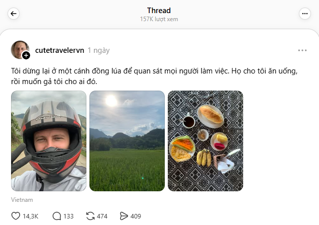 Khách Tây đang đi du lịch bỗng được "gả vợ" ở Việt Nam, netizen: Cứ đà này thì mỗi tỉnh một "cô vợ"!- Ảnh 1. Khách Tây đang đi du lịch bỗng được "gả vợ" ở Việt Nam, netizen: Cứ đà này thì mỗi tỉnh một "cô vợ"!- Ảnh 1.