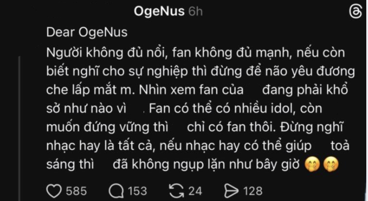 OgeNus phản hồi khi bị chỉ tr&iacute;ch chỉ lo y&ecirc;u đương: &ldquo;Cảm thấy kh&ocirc;ng h&agrave;i l&ograve;ng về t&ocirc;i th&igrave; coi như m&igrave;nh hết duy&ecirc;n&rdquo;- Ảnh 2.