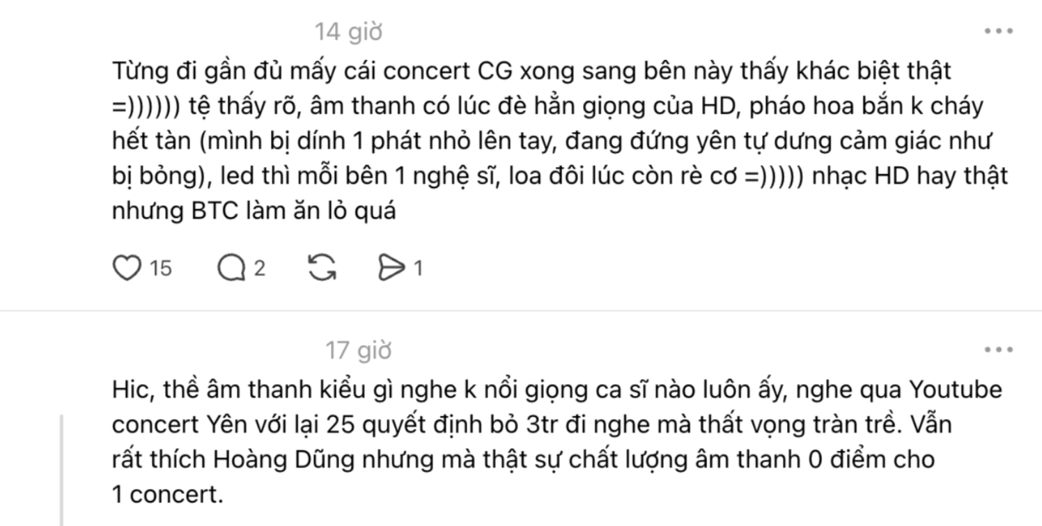 Kh&aacute;n giả than thở loạt trải nghiệm bất ổn trong concert Ho&agrave;ng Dũng, chỉ ra điểm g&acirc;y thất vọng nhất- Ảnh 5.