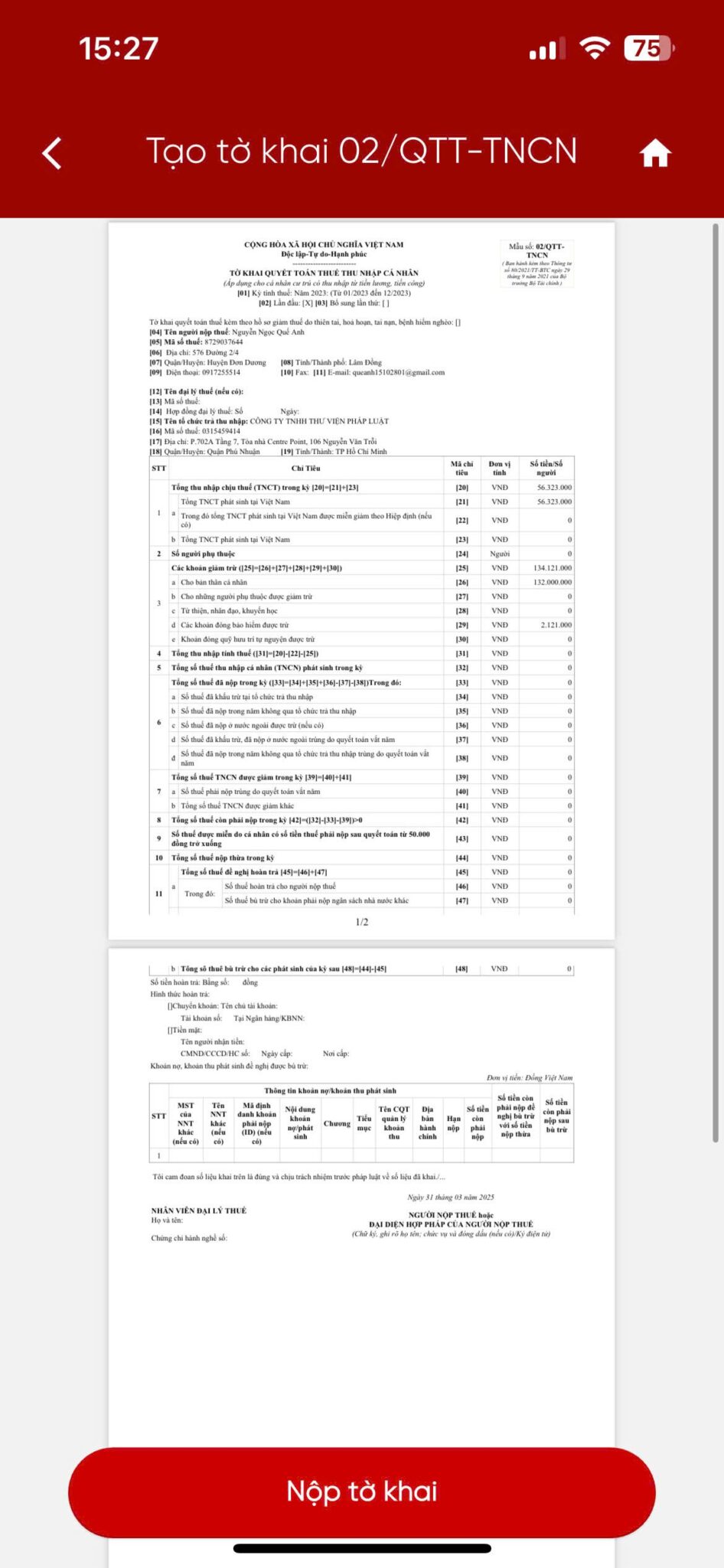 C&aacute;ch quyết to&aacute;n thuế tr&ecirc;n eTax Mobile chuẩn nhất 2026- Ảnh 6.