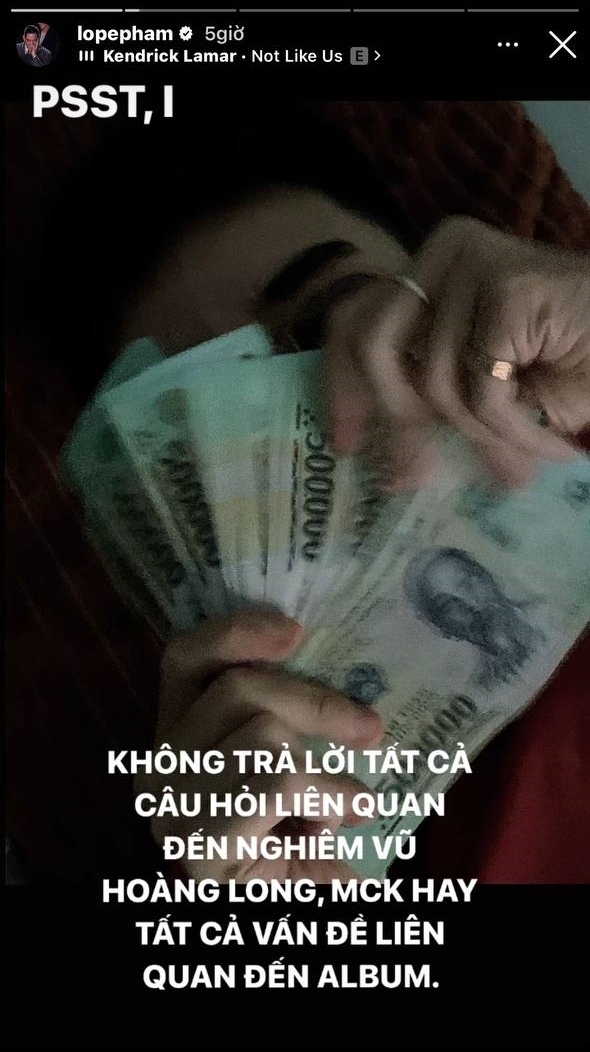 MCK tuyên bố thẳng "từ bây giờ DJ Lope Phạm sẽ không nhận thêm 1 đồng nào từ album 99%"- Ảnh 3. MCK tuyên bố thẳng "từ bây giờ DJ Lope Phạm sẽ không nhận thêm 1 đồng nào từ album 99%"- Ảnh 3.