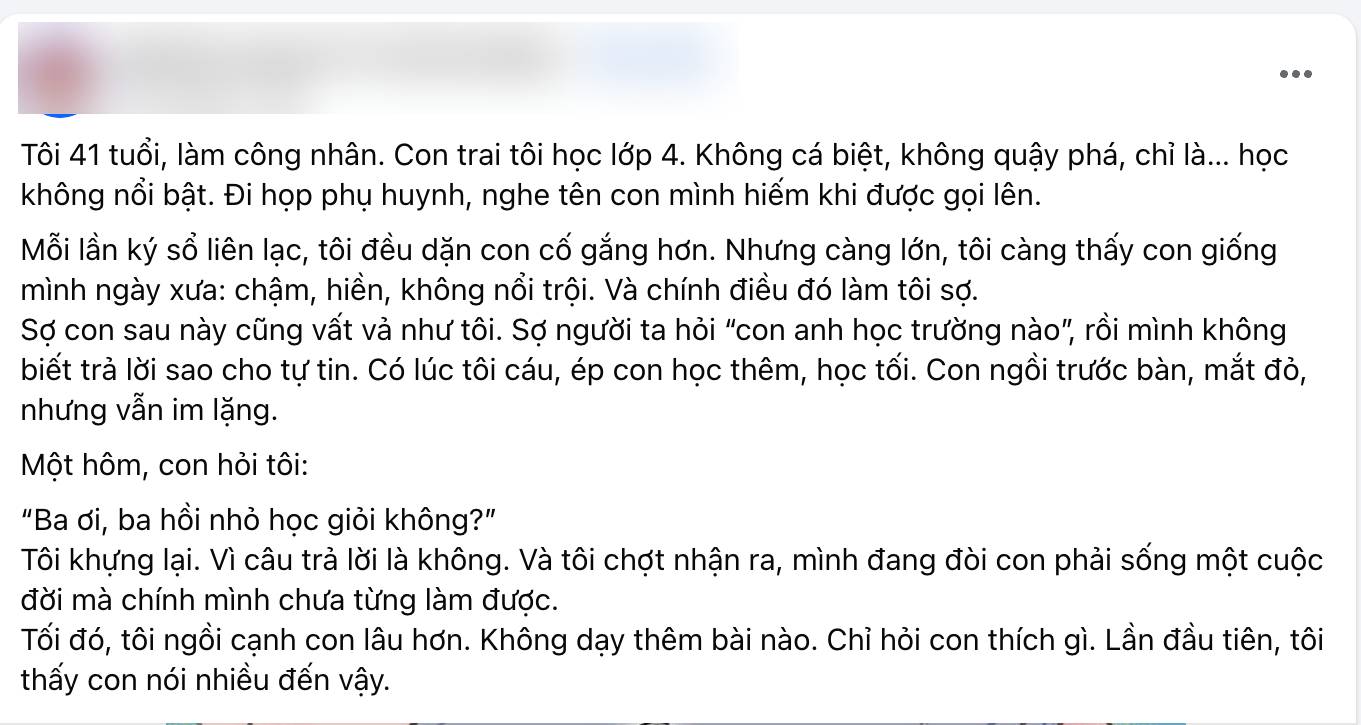 Người bố c&ocirc;ng nh&acirc;n ở H&agrave; Nội than thở chuyện con trai, 1 người hỏi ngược: "Mỗi tối anh c&oacute; ngủ ngon kh&ocirc;ng? Anh ăn ngon kh&ocirc;ng?"- Ảnh 1.