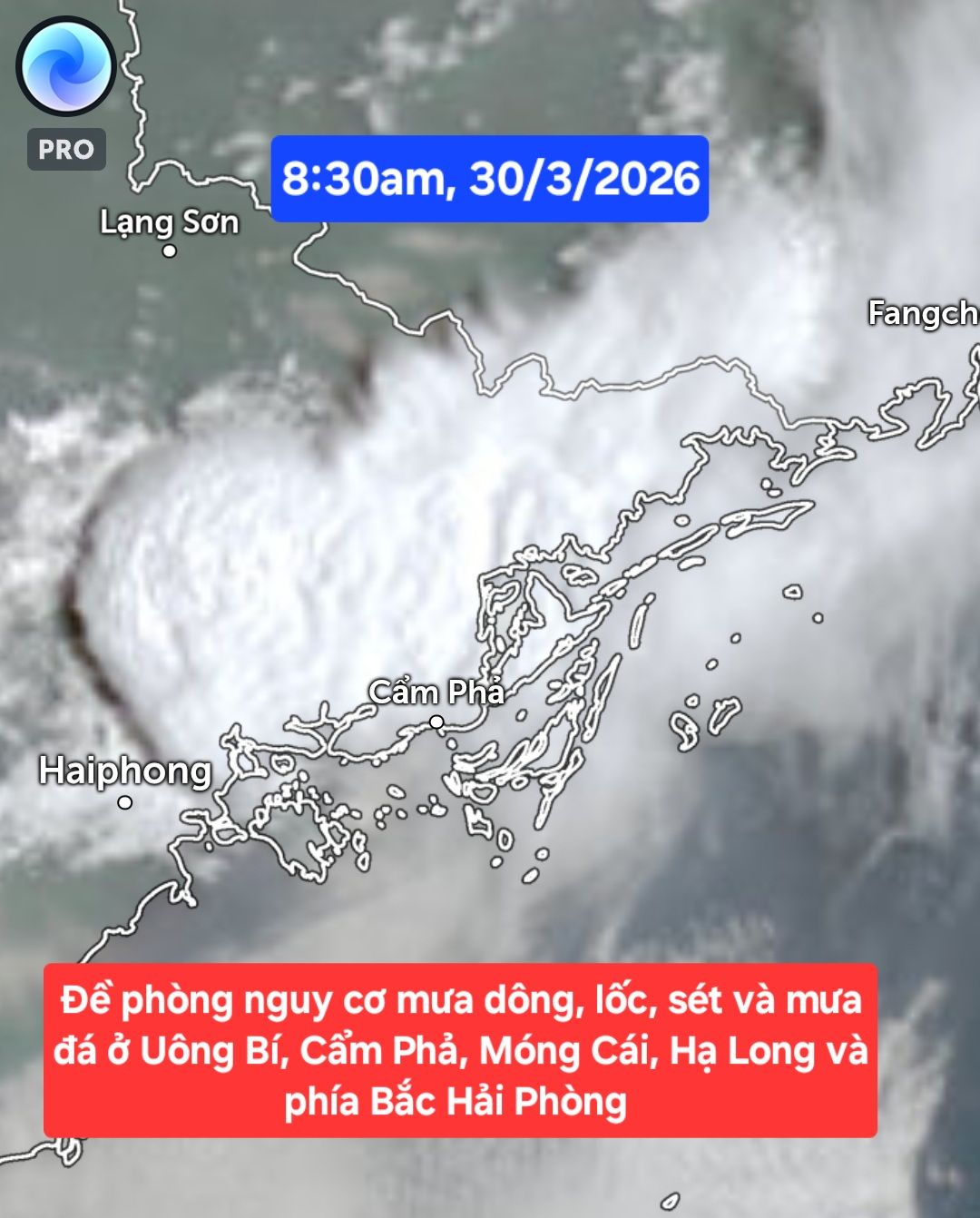 Cảnh b&aacute;o mưa đ&aacute; ở Quảng Ninh, Hải Ph&ograve;ng- Ảnh 1.