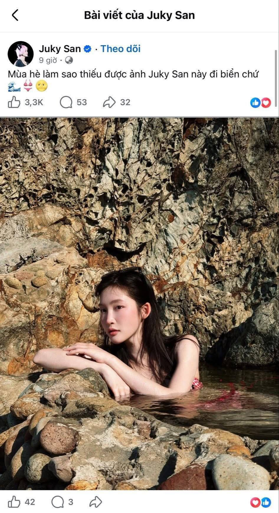 G&acirc;y phẫn nộ v&igrave; mặc bikini tắm Giếng Ti&ecirc;n, Juky San l&ecirc;n tiếng- Ảnh 1.