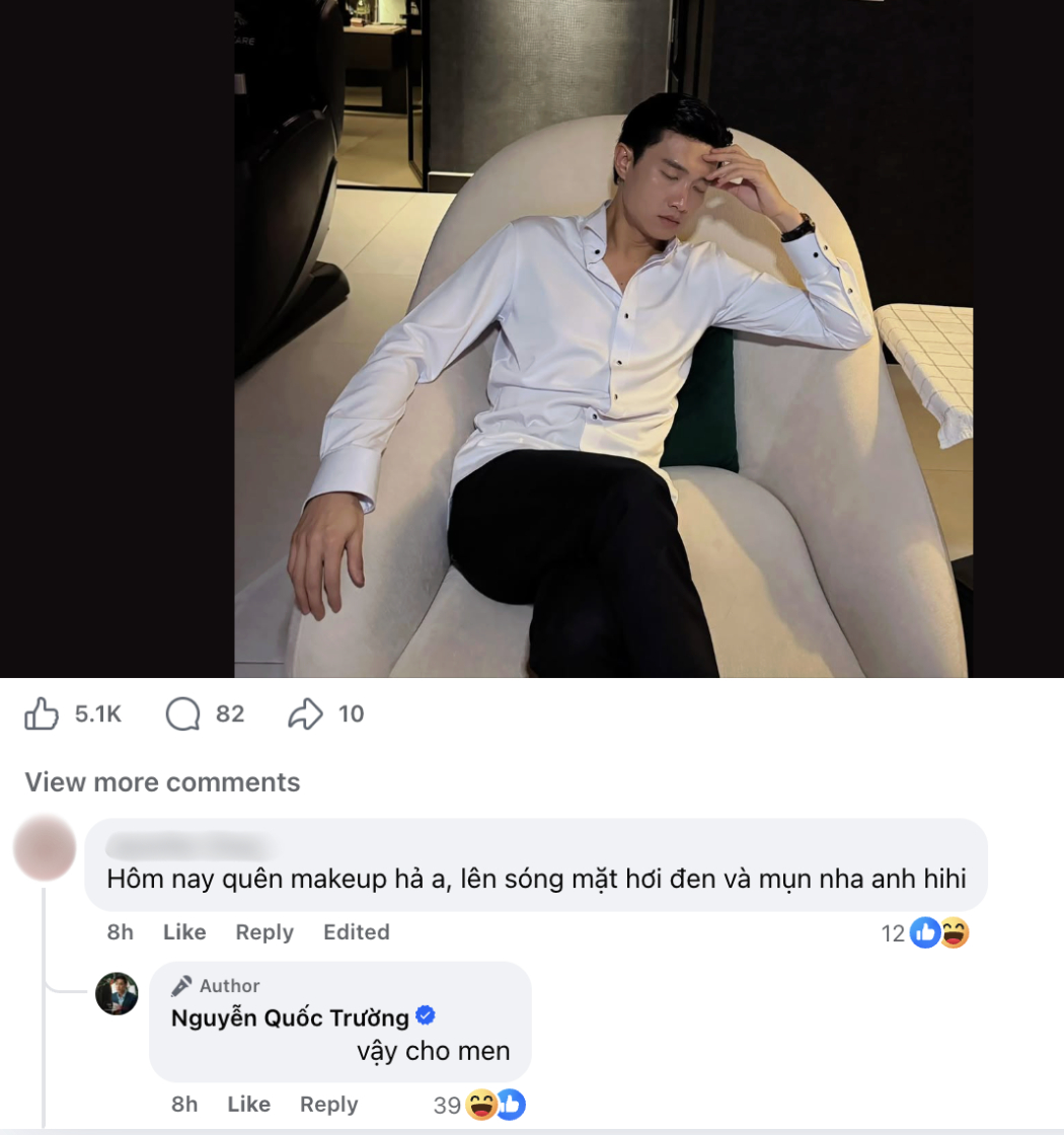 Tổng t&agrave;i Quốc Trường lộ mặt to&agrave;n mụn th&acirc;m tr&ecirc;n s&oacute;ng trực tiếp- Ảnh 5.